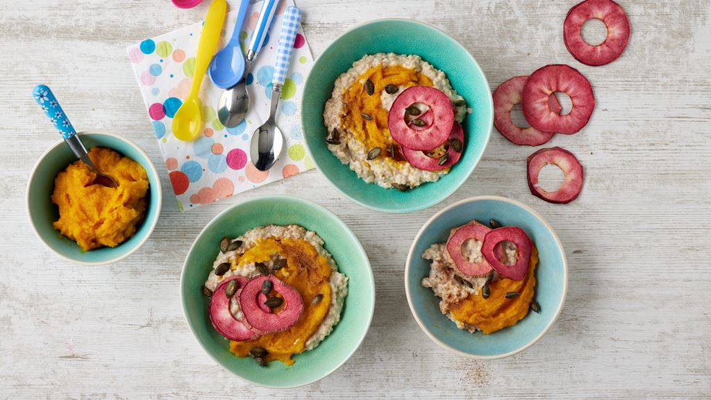 Porridge di zucca e mele