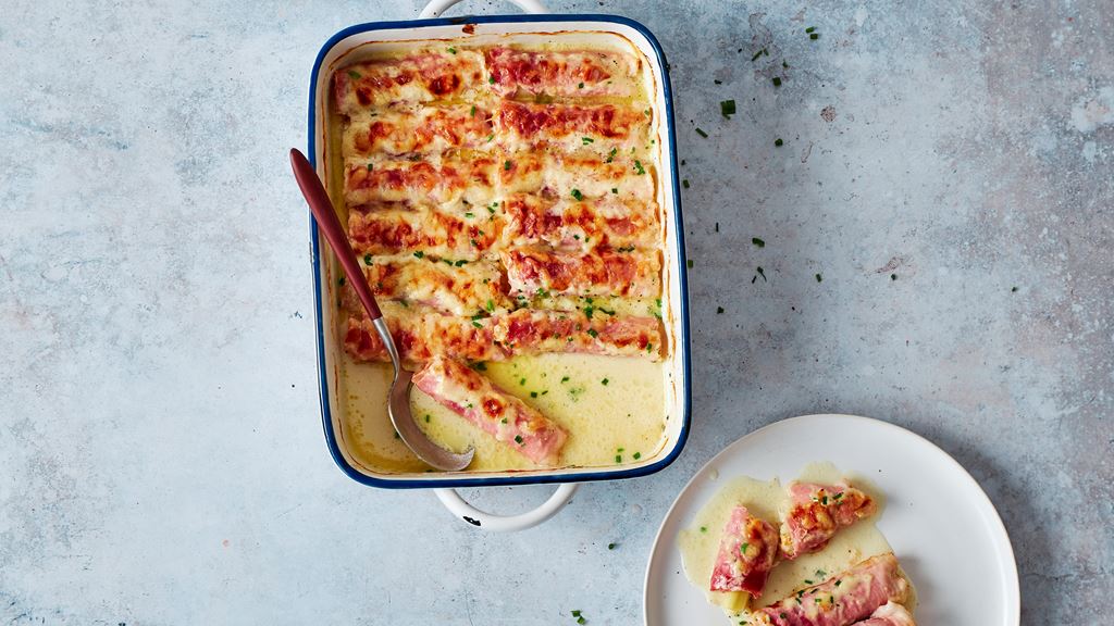 Rouleaux au poireau et au jambon