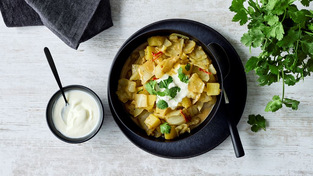 Curry di cavolo e patate