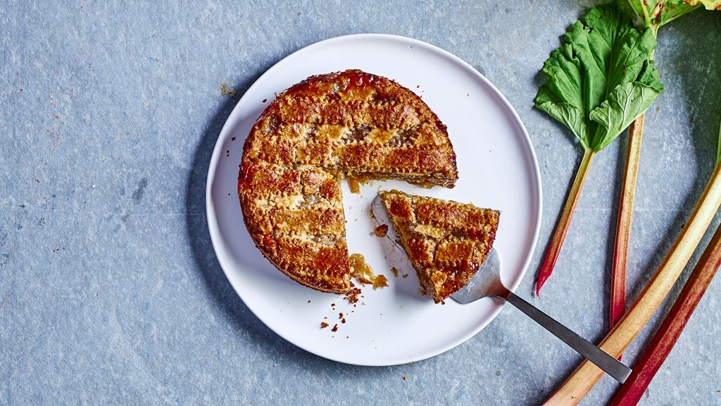 Torta di Linz al rabarbaro